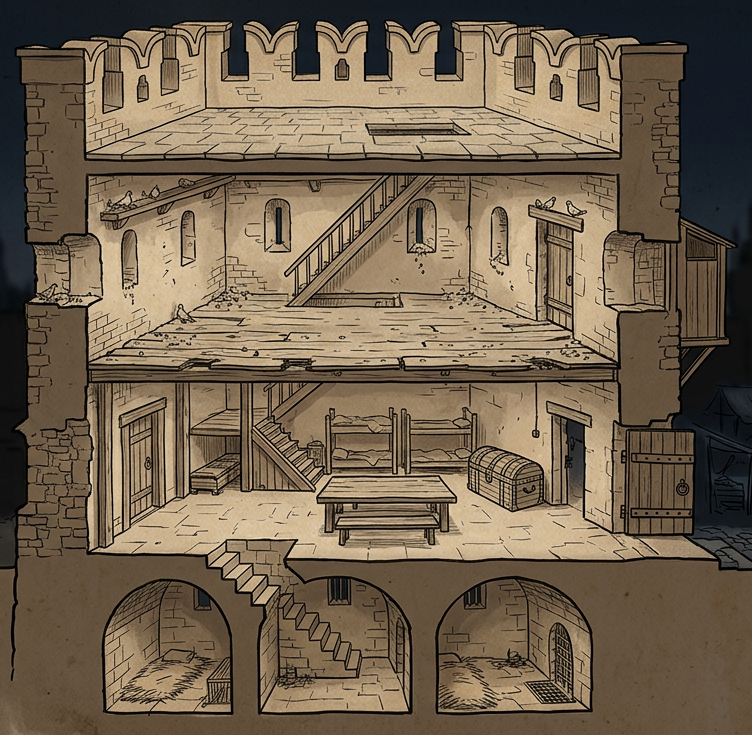 Plan de la tour de garde